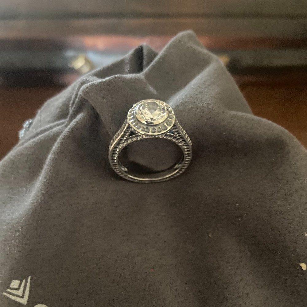 Silpada Say "perfect Bliss" Sterling Silver and Cubic Zirconia Ring R2076